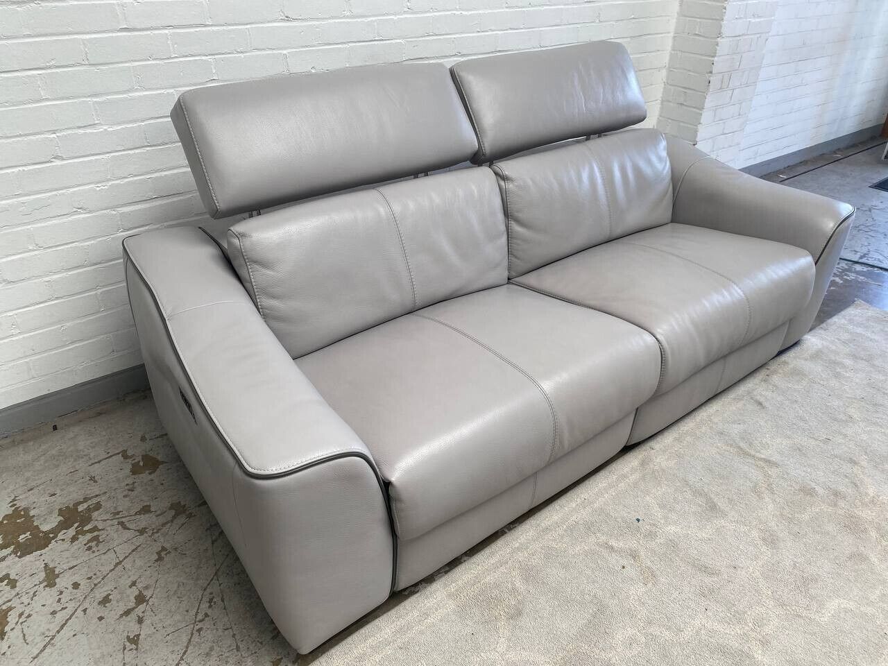Furniture Village Xavier 3 Seater electric reclining Leather Sofa