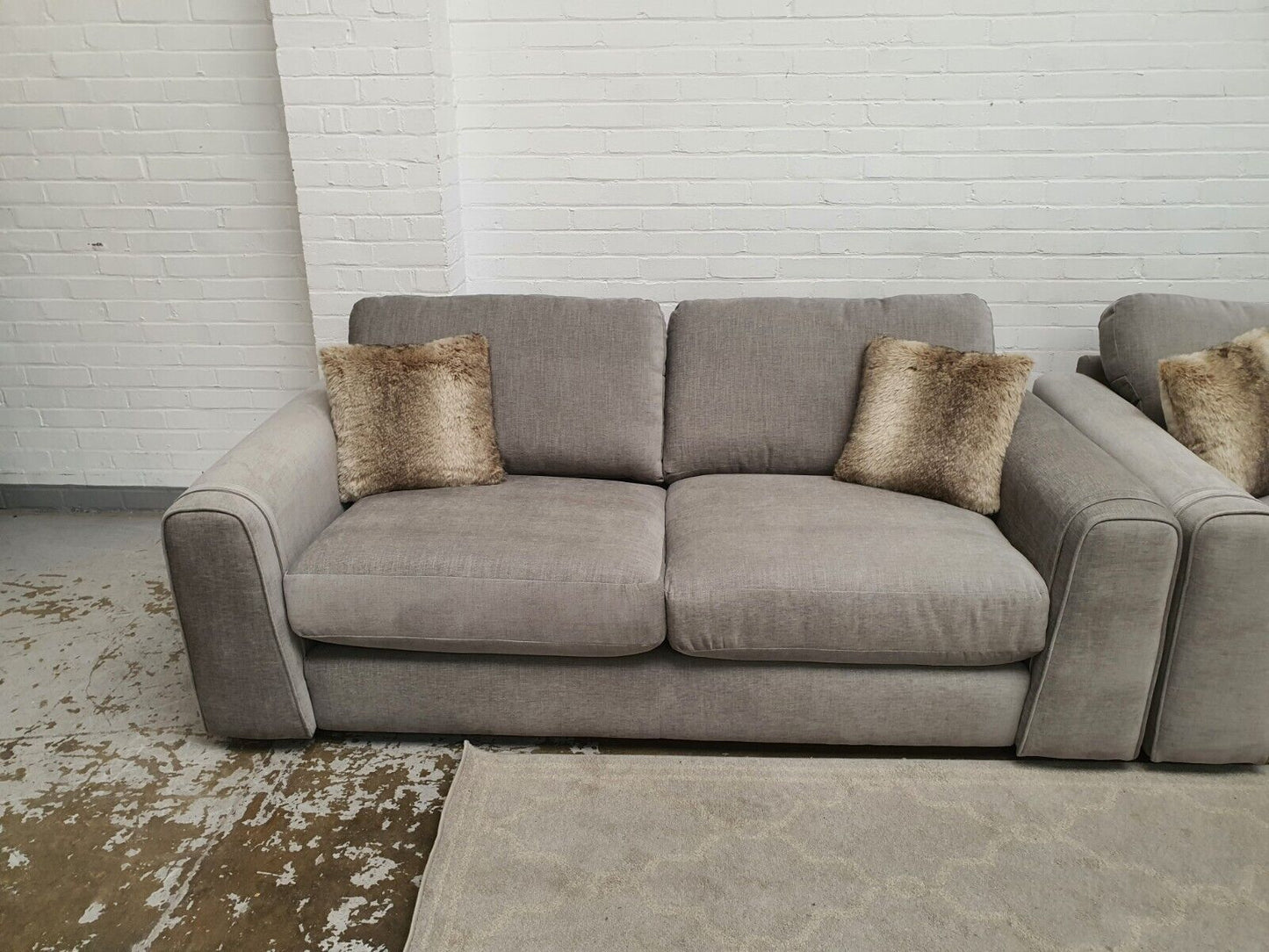 Barker & Stonehouse. Grey sofas 2 x 3 seater