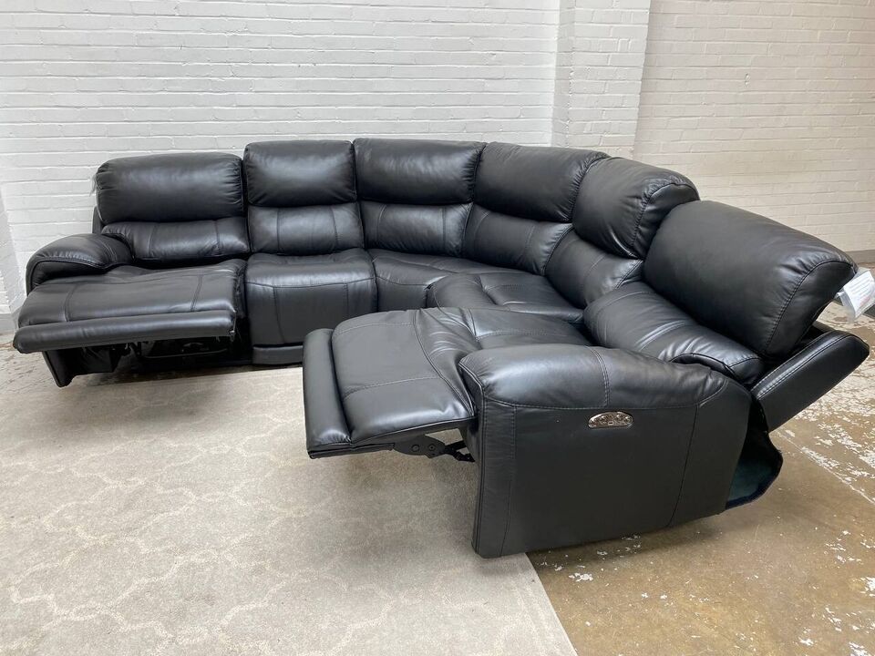 World of Leather Rocco Corner Power recliner Sofa with Power Recliner headrest