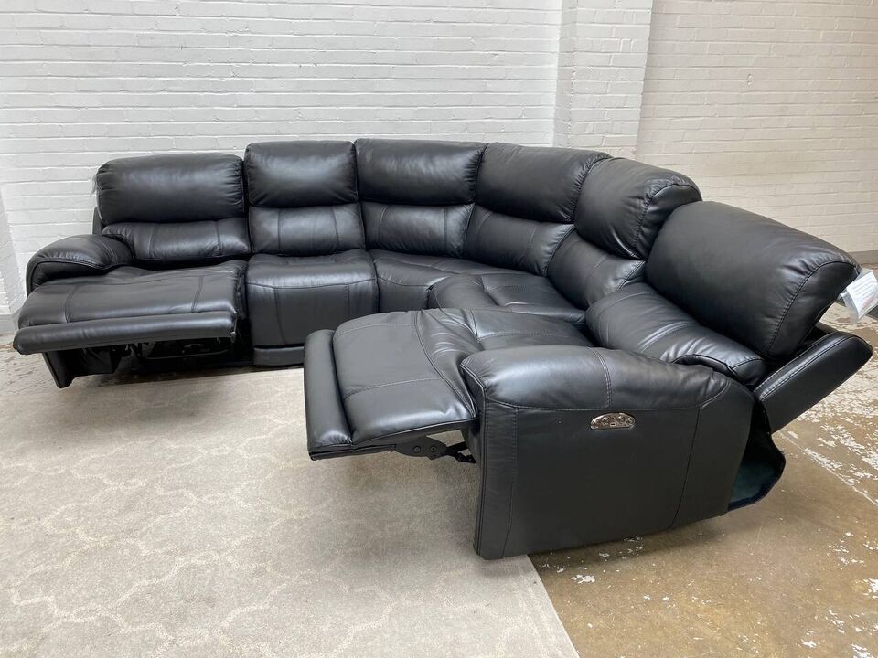 World of Leather Rocco Corner Power recliner Sofa with Power Recliner headrest