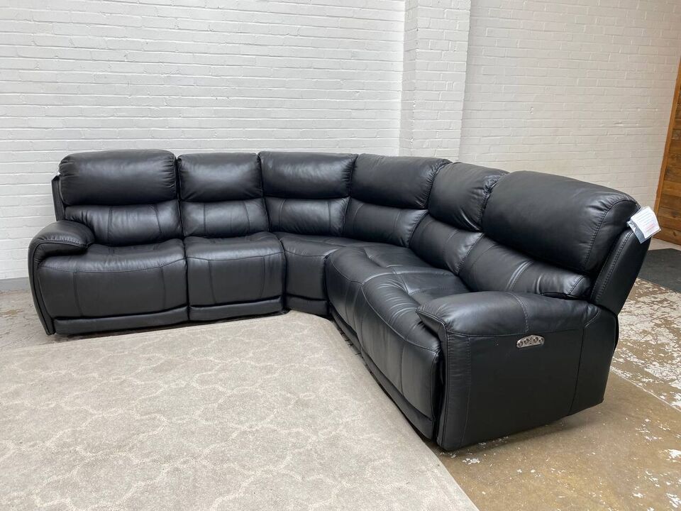 World of Leather Rocco Corner Power recliner Sofa with Power Recliner headrest