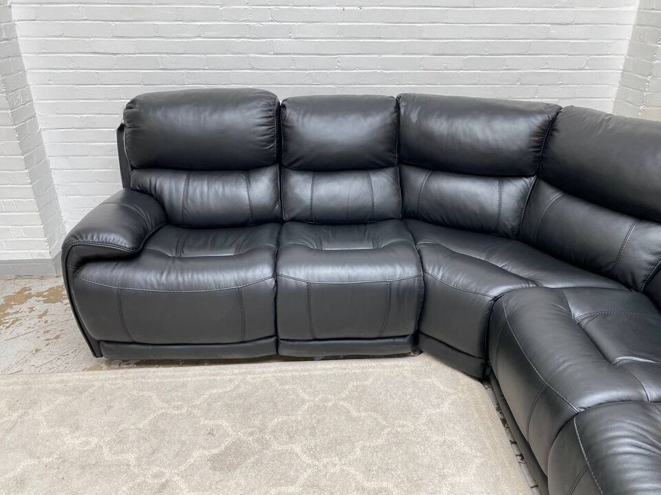 World of Leather Rocco Corner Power recliner Sofa with Power Recliner headrest