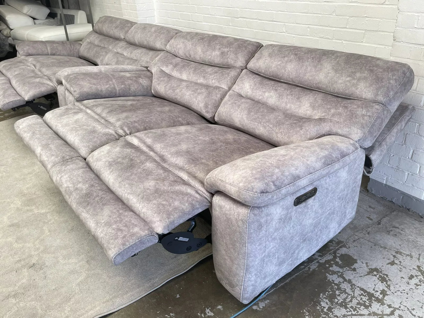 Nimbus 3 Seater Power Recliner Sofa with Power Headrests and Power Lumbar+3 Seater Power Recliner Sofa